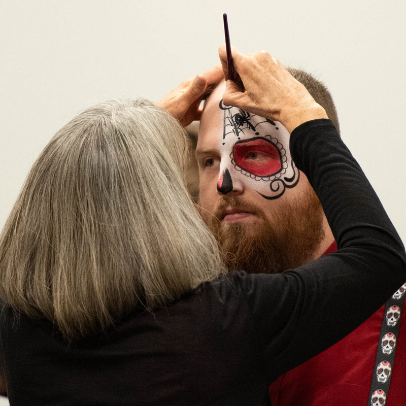 2024 Day of the Dead gala face painting