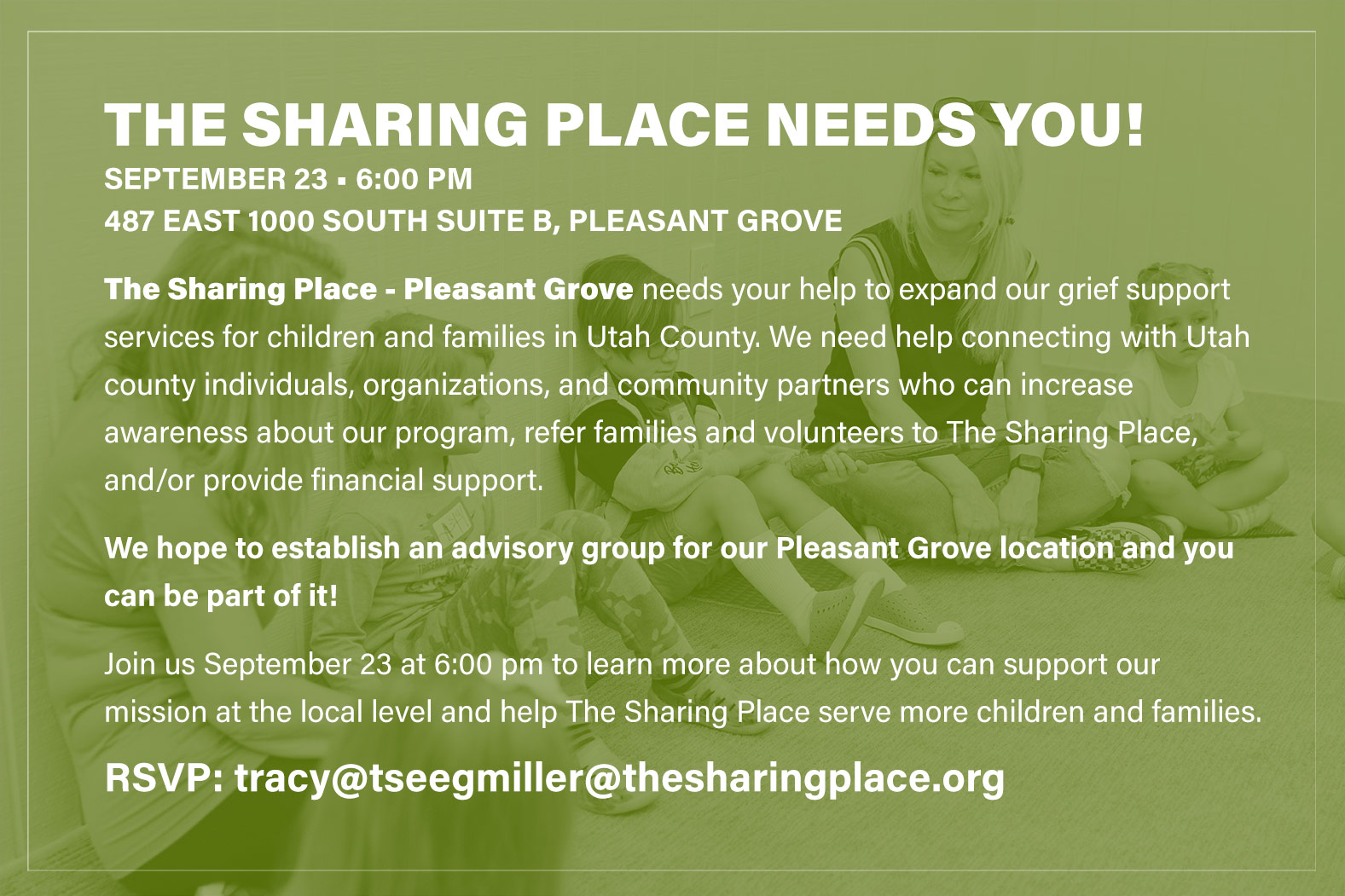 Volunteer The Sharing Place Pleasant Grove UT